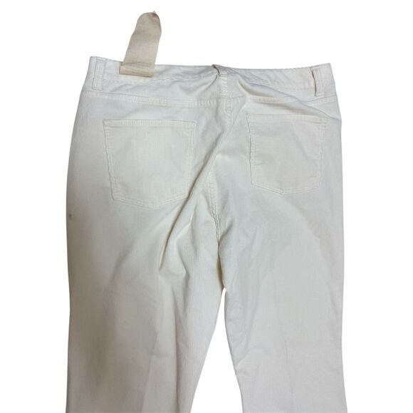 Talbots Women's Size 14 Corduroy Curvy Fit Straight Leg Pants. Ivory Cream - Picture 4 of 12